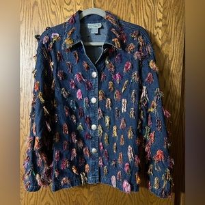 Vintage Carrie Allen Denim Jean Jacket - Large